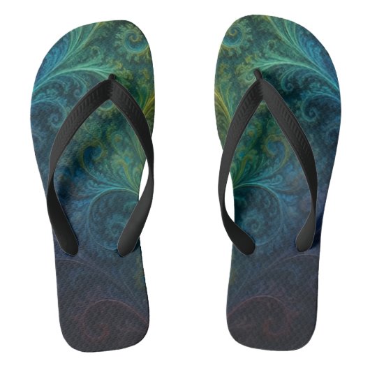 Farbige Fraktale Badesandalen (Fußbett)