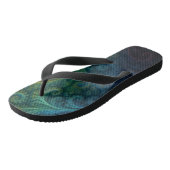 Farbige Fraktale Badesandalen (Schrägansicht)