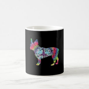 Farbige französische Bulldog-Silhouette-Geschenk f Kaffeetasse