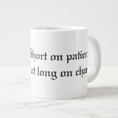 Farbige französische Bulldogge Zitat Grafik Jumbo-Tasse (Vorderseite Rechts)