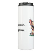 Farbige französische Bulldogge Zitat Grafik Thermosbecher (Rückseite)