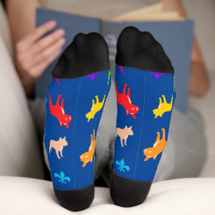 Farbige französische Bulldoggen Socken