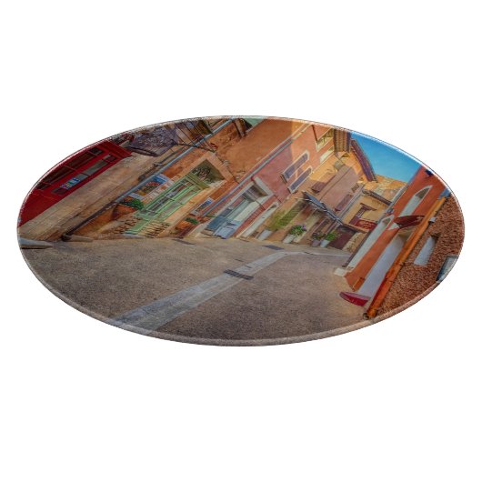 Farbige französische Hillside-Stadt Schneidebrett (Ecke)