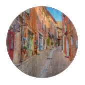 Farbige französische Hillside-Stadt Schneidebrett (Vorderseite)