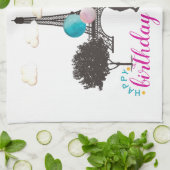 Farbige französische Macarons Kinder zum Geburtsta Geschirrtuch (Gefaltet)