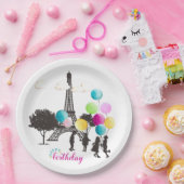 Farbige französische Macarons Kinder zum Geburtsta Pappteller (Party)