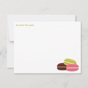 Farbige französische Macarons-Mitteilungskarten Mitteilungskarte