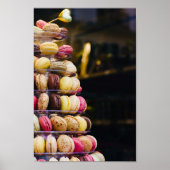 Farbige französische Macarons Tower Fotografie Poster (Vorne)