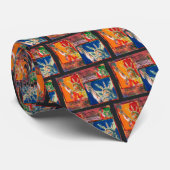 Farbige Freiheitsstatue abstrakte Muster Krawatte (Gerollt)