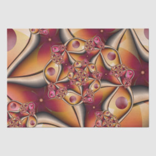 Farbige Freude Abstrakt Rot Orange Fantasy Fraktal Seidenpapier