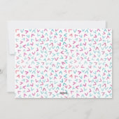 Farbige Freude für fünf Fotos Feiertagskarte (Rückseite)