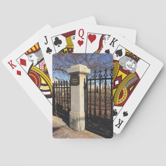 Farbige Friedhof Gate Playing Cards Spielkarten (Rückseite)