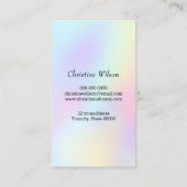 farbige Friseurschere und Schmetterlingslogo Visitenkarte (Rückseite)