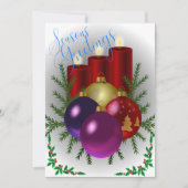 Farbige Frohe Festtage Feiertagskarte (Vorderseite)
