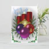 Farbige Frohe Festtage Feiertagskarte (Stehend Vorderseite)