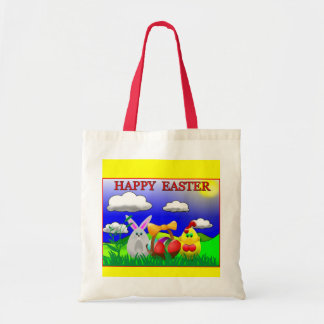 Farbige Frohe Ostern Tragetasche