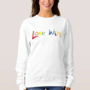 Farbige, fröhliche, kreative Gestaltung von Love W Sweatshirt