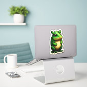Farbige Froschkleber für Kinder und Erwachsene Aufkleber (Laptop auf Schreibtisch)