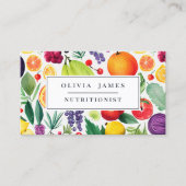 Farbige Frucht Gemüse Ernährung Diätetiker Visitenkarte (Vorderseite)