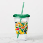 Farbige Früchte Acryltrinkbecher (Rückseite)