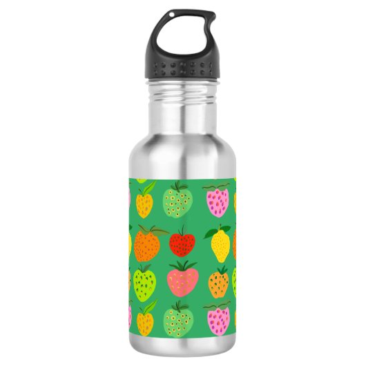 Farbige Früchte Edelstahlflasche (Vorderseite)