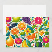 Farbige Früchte Feiertagskarte (Vorne/Hinten)