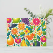 Farbige Früchte Feiertagskarte (Stehend Vorderseite)