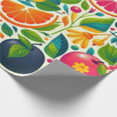Farbige Früchte Geschenkpapier (Ecke)