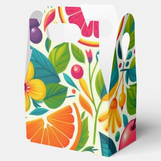 Farbige Früchte Geschenkschachtel (Geöffnet)