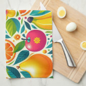 Farbige Früchte Geschirrtuch (Viertel Falte)
