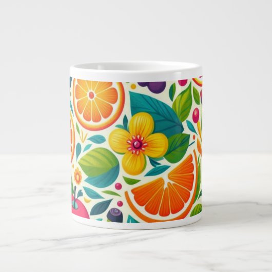 Farbige Früchte Jumbo-Tasse (Vorderseite)