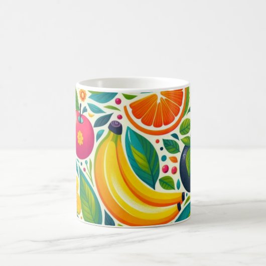 Farbige Früchte Kaffeetasse (Mittel)