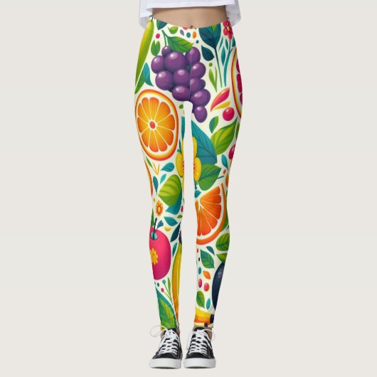 Farbige Früchte Leggings (Vorderseite)