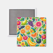 Farbige Früchte Magnet (Vorderseite/Rückseite)