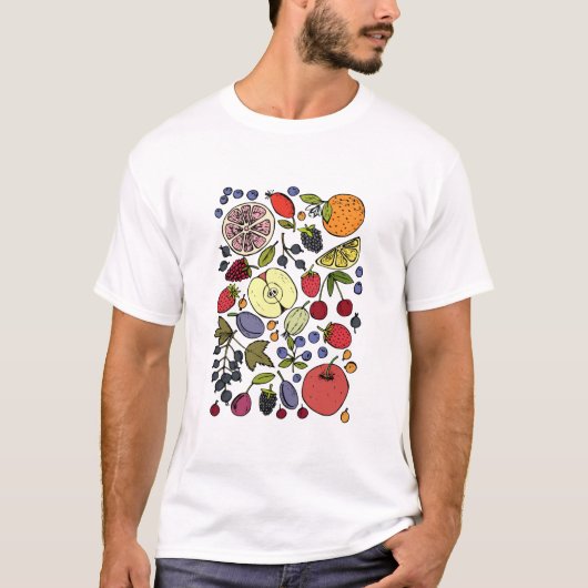 "Farbige Früchte-Mischung" T-Shirt (Vorderseite)