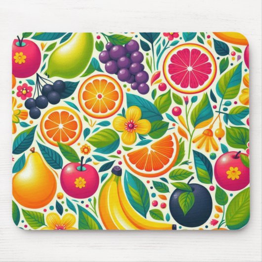 Farbige Früchte Mousepad (Vorne)