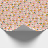 Farbige Früchte, nahtlose Hintergrundmuster. Geschenkpapier (Ecke)