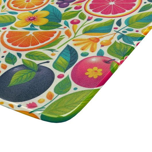 Farbige Früchte Schneidebrett (Ecke)