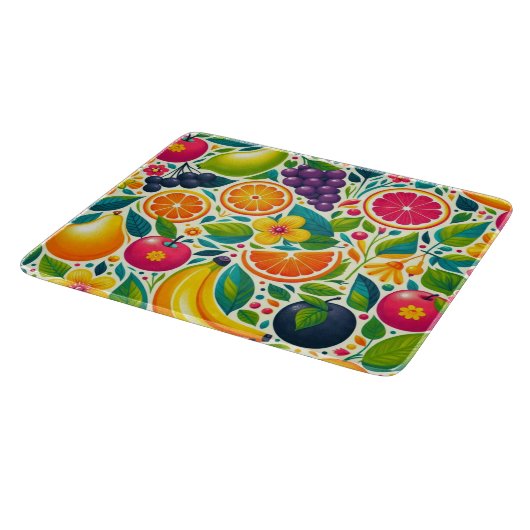Farbige Früchte Schneidebrett (Ecke)