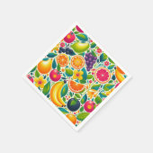 Farbige Früchte Serviette (Ecke)