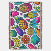 Farbige Früchte- und Gemüsemuster  Decke (Vorderseite Vertikal)