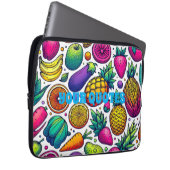 Farbige Früchte- und Gemüsemuster  Laptopschutzhülle (Vorne Rechts)