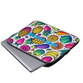 Farbige Früchte- und Gemüsemuster  Laptopschutzhülle (Vorne Knopf)