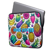 Farbige Früchte- und Gemüsemuster  Laptopschutzhülle (Vorderseite Links)