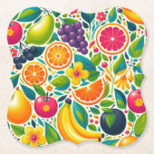 Farbige Früchte Untersetzer (Vorderseite)
