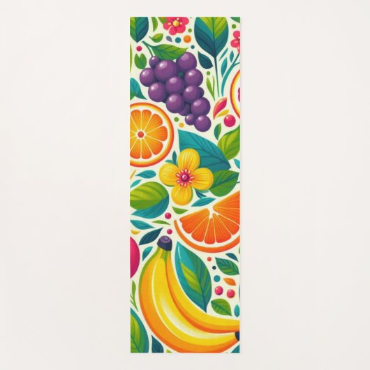 Farbige Früchte Yogamatte (Vorderseite)