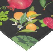 Farbige Fruchtmuster 01.b Schwarze BG Tischdecke (Schrägansicht)