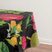 Farbige Fruchtmuster 01.b Schwarze BG Tischdecke (Beispiel)