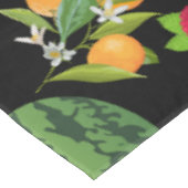 Farbige Fruchtmuster 01.b Schwarze BG Tischdecke (Schrägansicht)