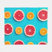 Farbige Fruchtmuster, frisch orange und grapefisch Fleecedecke (Vorderseite (Horizontal))